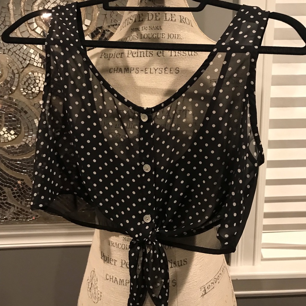 Polka dot crop top